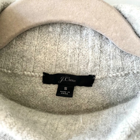 J Crew Mockneck Sweater in Supersoft Yarn in 'Heather Dusk' (light warm grey) - Picture 3 of 10